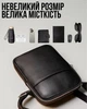 Мужская кожаная сумка барсетка 22х17х4.5 / мессенджер через плечо из натуральной кожи, черная - изображение 6
