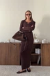 Костюм в'язаний з декоративними застібками KS004 2607547791410 L/XL Коричневий - изображение 1