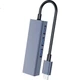 Концентратор DM Daimai Type-C на USB 2.0, розширювальна док-станція на чотири входи, конвертер портів Ethernet, зовнішній дротовий мережевий адаптер для ноутбука, CHB002 - зображення 3