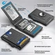 Чоловічий картхолдер-гаманець з RFID-захистом, слотом для AirTag та затискачем для купюр — Чорний - зображення 2