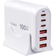 Мережевий зарядний пристрій Gelius Force GaN 100W GP-HC063 3USB-A + 3Type-C White - изображение 6