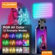 Портативна кольорова міні LED панель PLOKAMA U160 Pro RGB LED 2000 mAh 2700K-6500K 120x70 мм з кліпсою Чорна - зображення 4