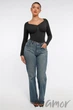 Корректирующее боди-стринг с поддержкой груди German Volf MT240067-BK1 3XL Черный - изображение 5