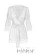 Халатик-пеньюар с кружевом Obsessive Weddya peignoir S/M Белый - изображение 3