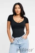 Корректирующий боди-стринг с круглым вырезом German Volf MT230454-BK1 M/L Черный - изображение 3