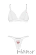 Комплект белья для невесты с двумя трусиками Obsessive Weddya Bride XXL/XXXL Белый - изображение 5