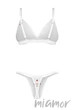 Комплект белья для невесты с двумя трусиками Obsessive Weddya Bride XXL/XXXL Белый - изображение 7