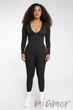 Комбинезон с длинными рукавами и коррекцией живота German Volf MT240051-BK1 XL/XXL Черный - изображение 2