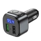 FM-трансмиттер Hoco E67 Fighter Bluetooth 5.0 2 USB QC3.0 Черный (E67) - изображение 3