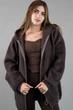 Женская кофта из альпаки лиловая однотонная с капюшоном one size (2631273) - изображение 2