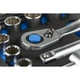 Набор инструментов 1/2" 1/4" 60шт CrV CrMo Сталь S2 Hogert в кейсе (HT1R470) - изображение 2