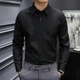 Чоловіча класична сорочка з довгим рукавом SlimFit, чорна, розмір XL/XXL - зображення 2