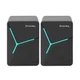 Колонки ColorWay, Black, 2x3 Вт, 3.5 мм, LED підсвічування, живлення від USB, 1.1 м (CW-SPU01BK) - изображение 1