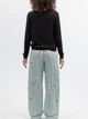 Піжама жіноча Cyberjammies Grace 5580-5567 з трикотажним топом та широкими штанами 20/3XL Чорний з принтом лебедів (5051877679160) - изображение 2