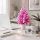 Елка заснеженная искусственная 50 см в горшке Розовая Hvoya Elegant Marshmallow Pink литая (211N/50/MMPS) - изображение 3