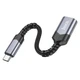 Перехідник HOCO UA24 Type-C male to USB female 3.0 converter Metal gray - изображение 4