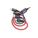Дата кабель USB 2.0 AM to Lightning + Micro 5P + USB-C 1.0m 2A nylon X76 black+red+blue HOCO (6931474768650) - изображение 1