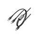 Дата кабель USB-C to 2xUSB-C 1.2m 100W nylon black Acefast (6974316285120) - изображение 2
