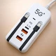 Быстрое зарядное устройство 66 Вт, 2 USB-порта и 2 PD-порта, 2 Type-C и два кабеля, Компактная, многофункциональная, мощная зарядная станция - изображение 3