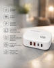 Сетевое зарядное устройство 120W 4 в 1, USB-A и USB-C по 2 разъема, Быстрая зарядка, универсальный адаптер питания - изображение 2