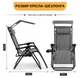 Розкладне крісло шезлонг із козирком LEOBRO Zero Gravity Dark Grey (LB-ZGC-H1-DGR) (LEO_LB-ZGC-H1-DGR) - изображение 2
