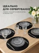 Сервировочная салфетка круглая 40 см черная подставка под горячее на стол влагонипроницаемая - изображение 2