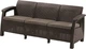 Софа садова Keter Corfu Love Seat Max пластикова 3-місна 182х70х79 см коричнева - зображення 1