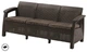 Софа садова Keter Corfu Love Seat Max пластикова 3-місна 182х70х79 см коричнева - зображення 2
