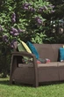 Софа садова Keter Corfu Love Seat Max пластикова 3-місна 182х70х79 см коричнева - зображення 4