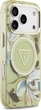 Etui plecki Guess IML Glitter Flowers Triangle MagSafe do Apple iPhone 17 Pro / 18 Pro Green (GUHMP18LHFLPEDN) - obraz 4
