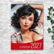 Календарь А3 перекидной настенный Пин ап 13 листов ENTERSTORE (art. 250144) - изображение 1