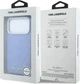 Etui plecki Karl Lagerfeld Grained Allover Logo Metal Elongated MagSafe do Apple iPhone 17 Pro / 18 Pro Light Blue (KLHMP18LPSKLFOFB) - obraz 8
