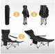 Туристическое складное кресло для кемпинга и рыбалки Ultralight Folding Camping Chair 150 кг - изображение 5