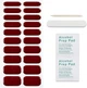 Полузатвердевшие гелевые наклейки-полоски для маникюра JMEOWIO Semi Cured Gel Strips Nail Art Sticker Wrap (Wine Red/Вино-красный - изображение 4