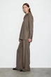 Сорочка жіноча COS open-collar wool-blend shirt 1294811001 Eur 36 Коричневий - зображення 4