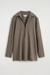 Сорочка жіноча COS open-collar wool-blend shirt 1294811001 Eur 36 Коричневий - зображення 7