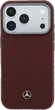 Etui plecki Mercedes-Benz Leather Semi Wrap Wood Effect MagSafe do Apple iPhone 17 Pro / 18 Pro Burgundy (MEHMP18L25PFWWPR) - obraz 3