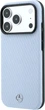 Etui plecki Mercedes-Benz Leather Semi Wrap Wood Effect MagSafe do Apple iPhone 17 Pro / 18 Pro Light Blue (MEHMP18L25PFWWPB) - obraz 2