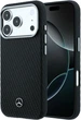 Etui plecki Mercedes-Benz Leather Semi Wrap Wood Effect MagSafe do Apple iPhone 17 Pro Max / 18 Pro Max Black (MEHMP18X25PFWWPK) - obraz 1