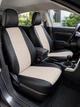 Чехлы на сиденья FIAT Tipo (II) (Фиат Типо II), универсальные, экокожа + алькантара, комплект, бежевые - изображение 4