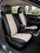 Чехлы на сиденья FIAT Tipo (II) (Фиат Типо II), универсальные, экокожа + алькантара, комплект, бежевые - изображение 6