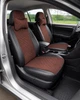 Чехлы на сиденья FIAT Tipo (II) (Фиат Типо II), универсальные, экокожа + алькантара, комплект, коричневые - изображение 10