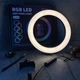 Кольцевая светодиодная лампа RGB LED RING MJ26 26 см с держателем телефона (2209) - изображение 3