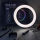 Кольцевая светодиодная лампа RGB LED RING MJ26 26 см с держателем телефона (2209) - изображение 4