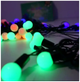 LED гирлянда штора мультиколор 3x0 7м питание 220В IP44 для декора помещений Шарики черный SQ-27342 - изображение 3