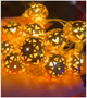 Светодиодная гирлянда 20 LED 5м теплый белый 220В для елки золотистые шарики SQ-25530 - изображение 8
