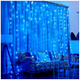 Гирлянда штора светодиодная 300LED 3x3м 8 режимов синий прозрачный шнур для внутреннего использования SQ-27304 - изображение 8