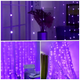Гирлянда штора 200 LED 3x2м USB 8 режимов IP44 фиолетовая для украшения помещений SQ-26742 - изображение 7