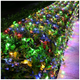 Гирлянда сетка светодиодная 1,2x1,2м 100LED 220V 8 режимов мультиколор прозрачный шнур SQ-27289 - изображение 1