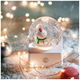 Снежный шар LED подсветка музыкальный USB батарейки AA 8,5x8,5 см розовый для декора праздника SQ-28361 - изображение 3